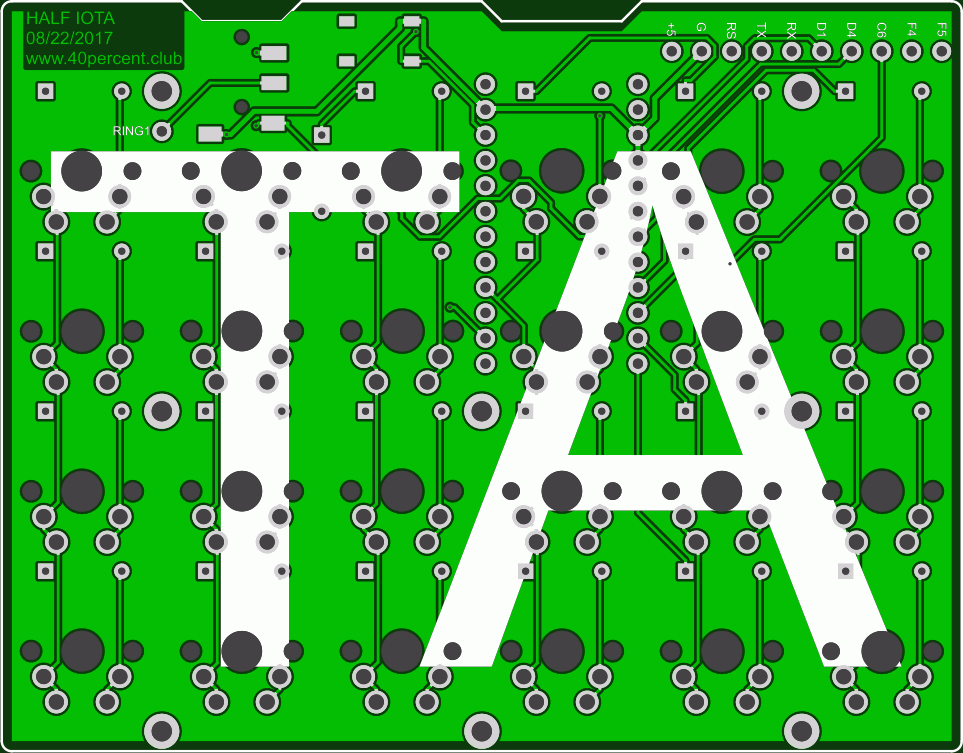 Bottom side of half IOTA